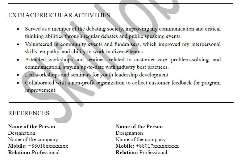 how to write cv for job additional sections
